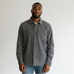 Todd Snyder Shirt Men M Brown Gray Velvet Italian Overshirt Tailored